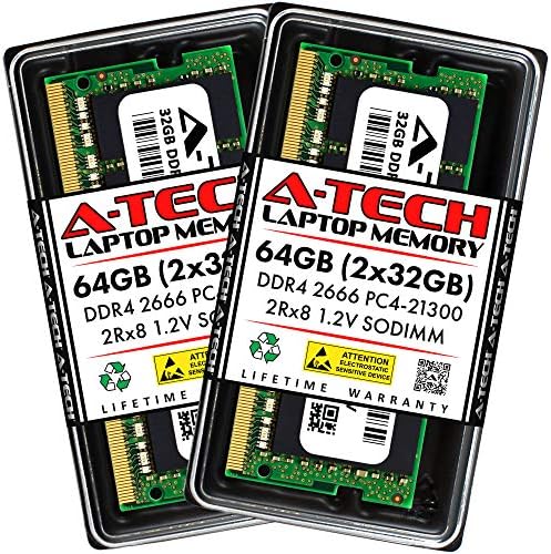 A-Tech 64GB ערכת RAM עבור Dell Optiplex 7080, 5080, 3090, 3080 שולחן עבודה מיקרו | DDR4 2666 MHz SODIMM PC4-21300